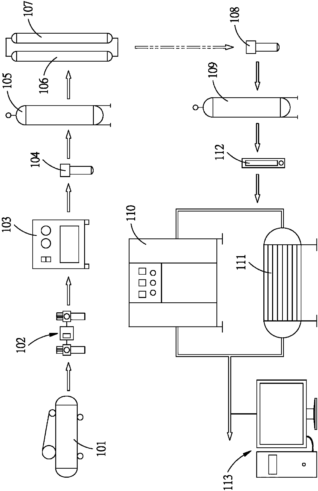 Ozone generation system with oil, dust and water removal function