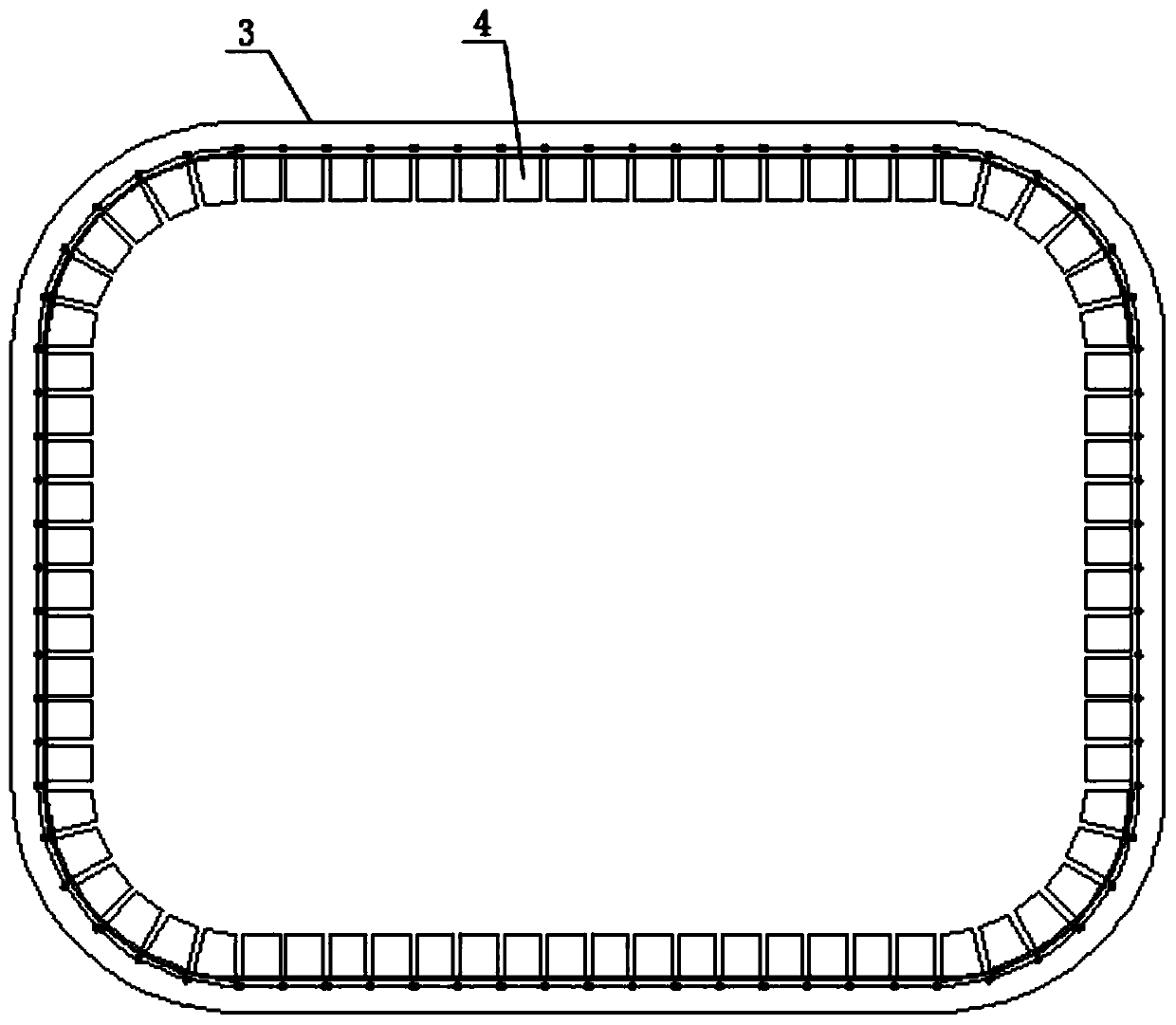 Tunnel portal structure passing through mining method tunnel by shield top tunneling