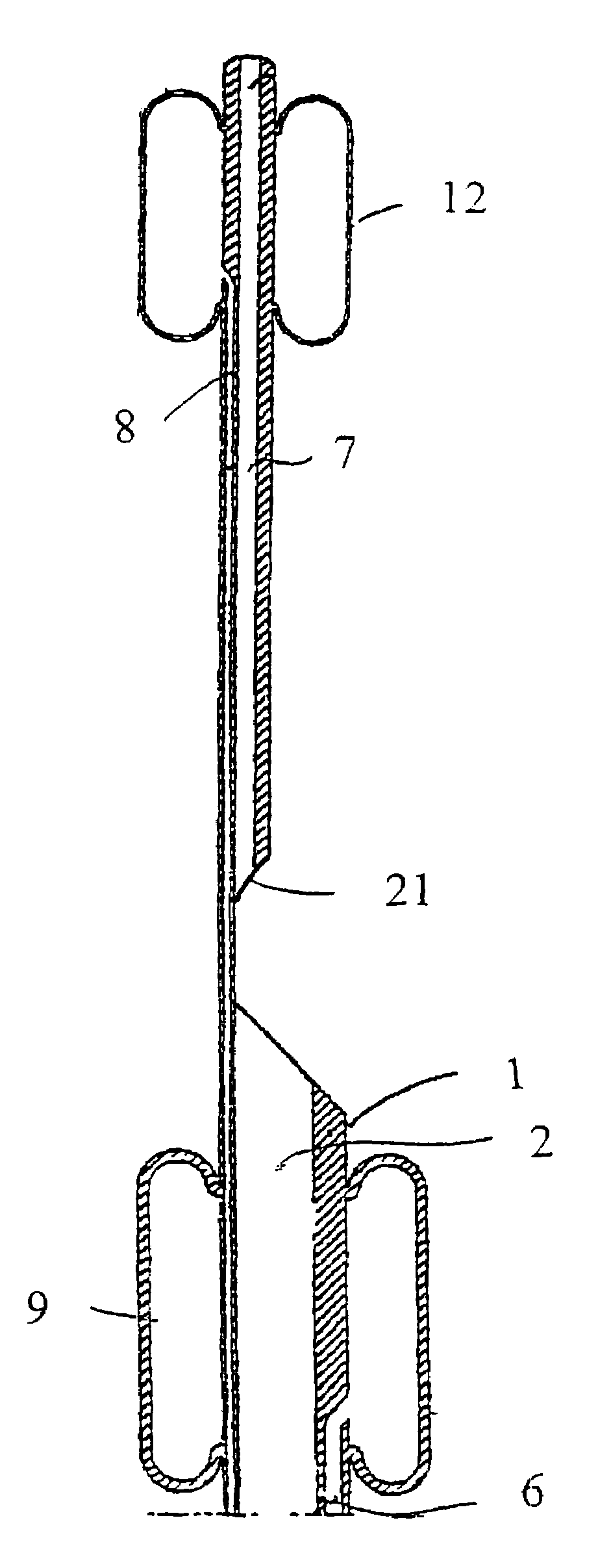 Endovascular system for the treatment of stenoses of the carotid and catheter for this system