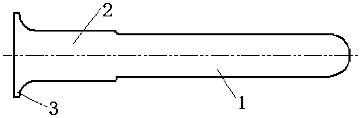 Impulse pin and method for eliminating stress on weld joint through ultrasonic impact treatment of impulse pin