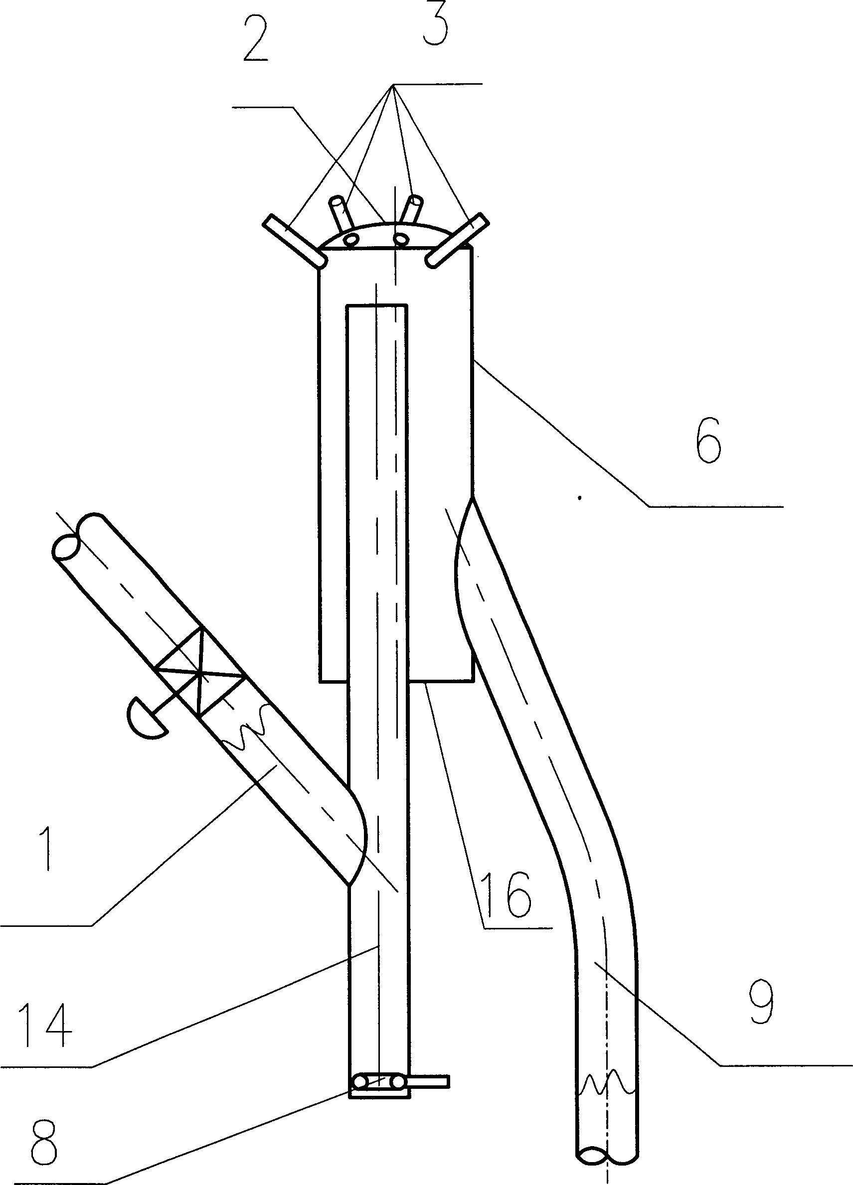 Descending catalytic cracking reactor