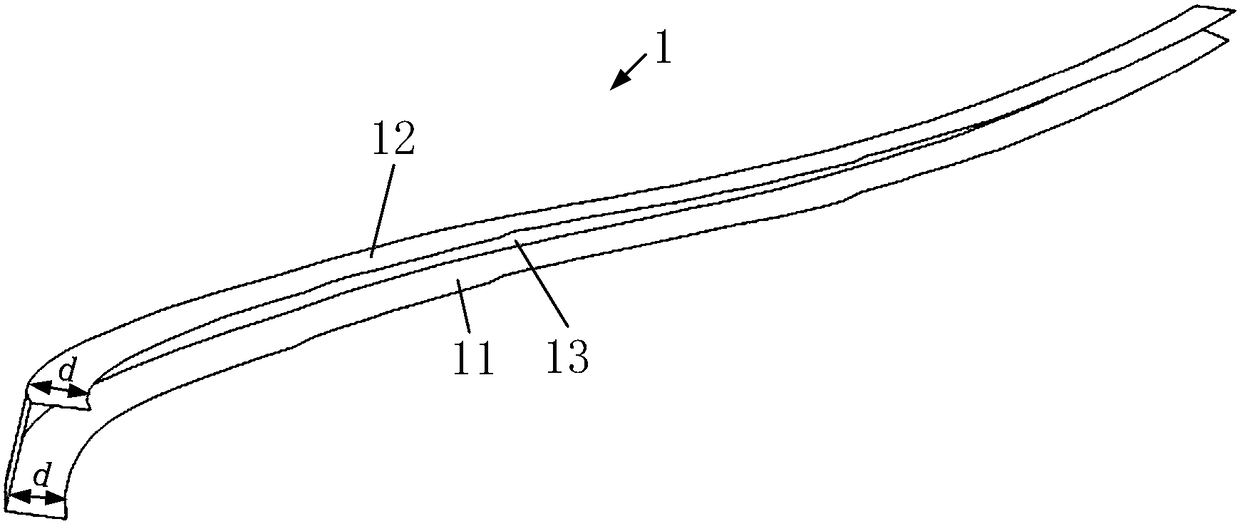 Wind power blade web plate, wind power blade and a die for preparing wind power blade web plate