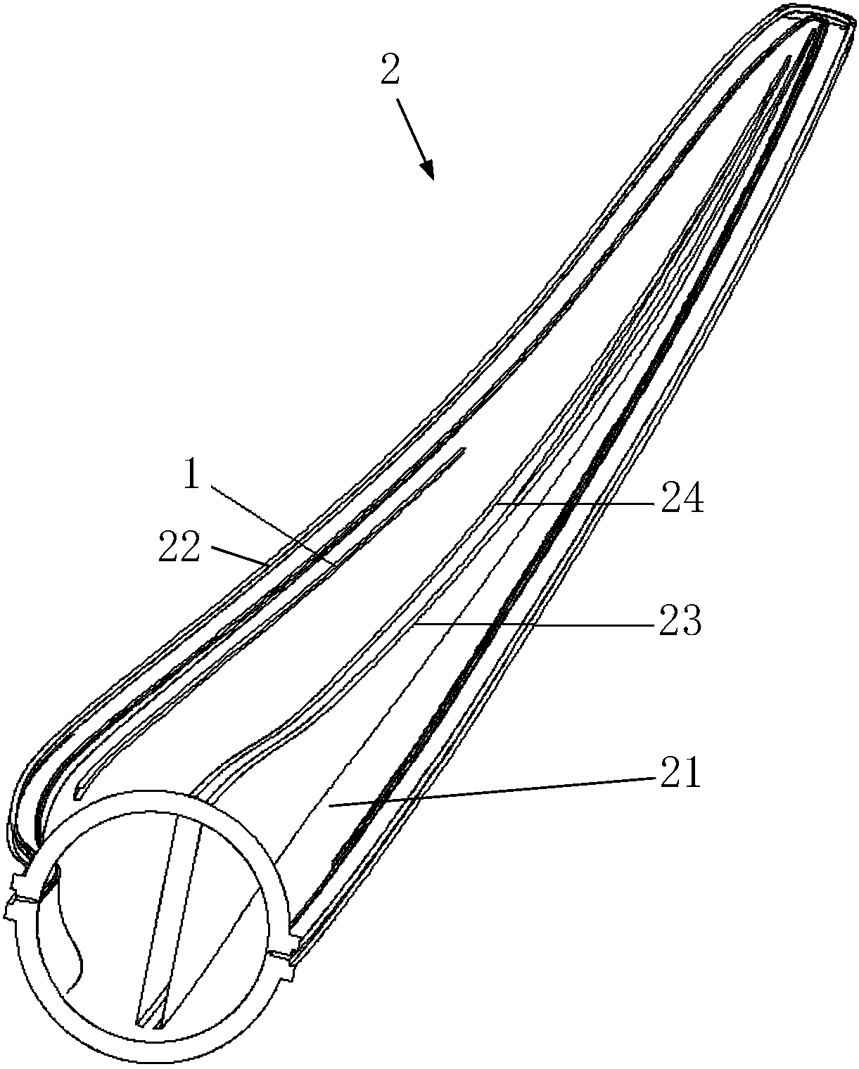 Wind power blade web plate, wind power blade and a die for preparing wind power blade web plate