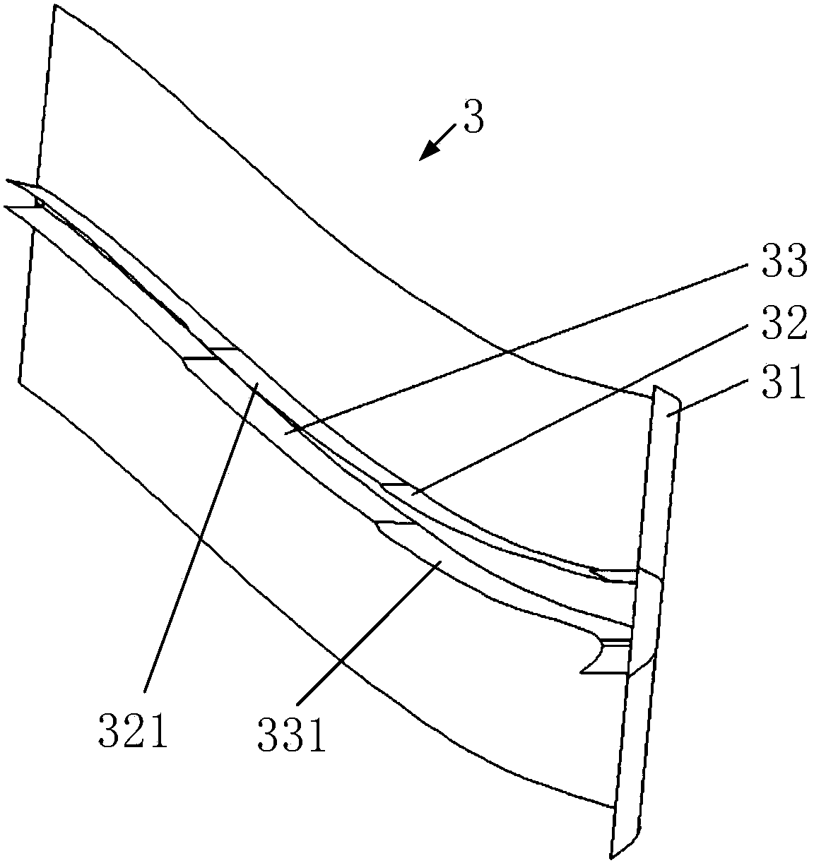 Wind power blade web plate, wind power blade and a die for preparing wind power blade web plate