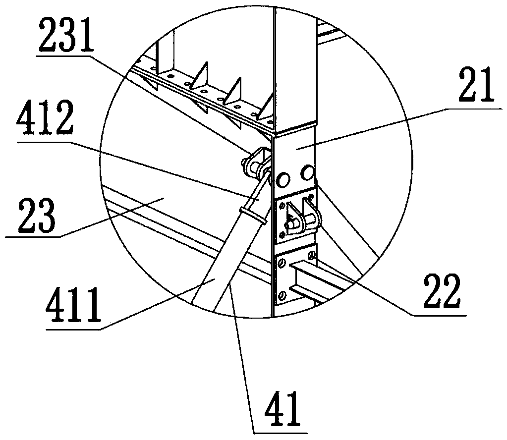 Gantry system of tunnel lining trolley