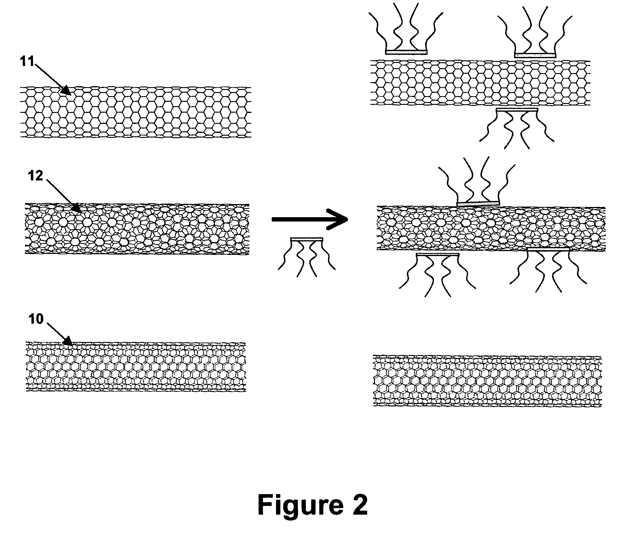 Process for separating metallic from semiconducting single-walled carbon nanotubes