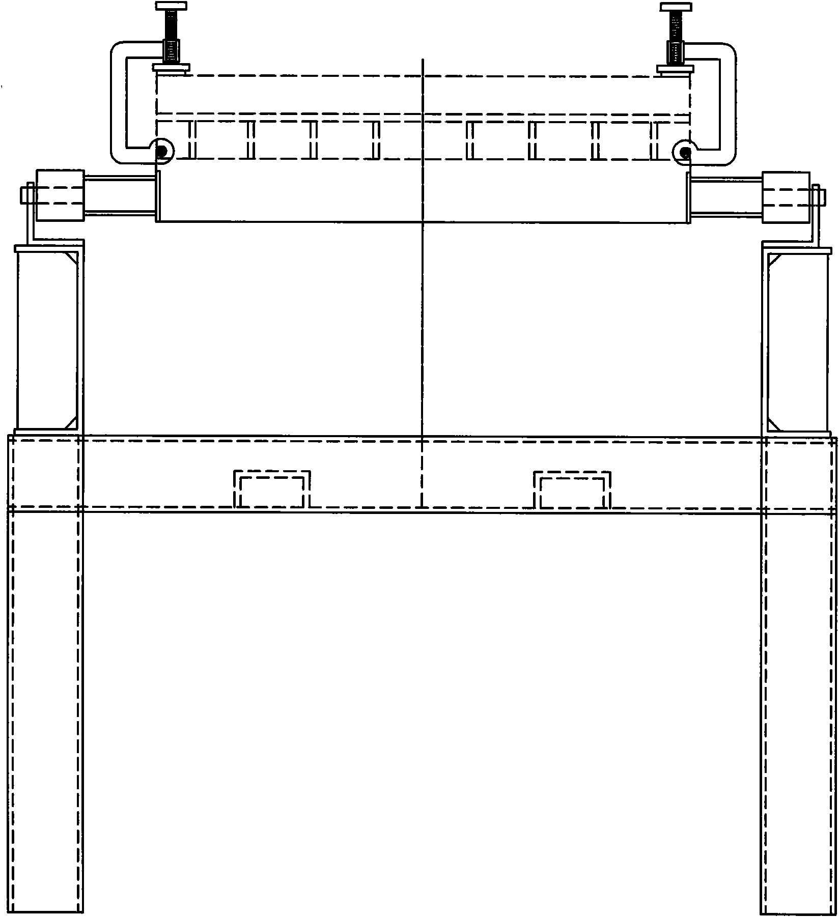 H-shaped beam fitting up device and fitting up method