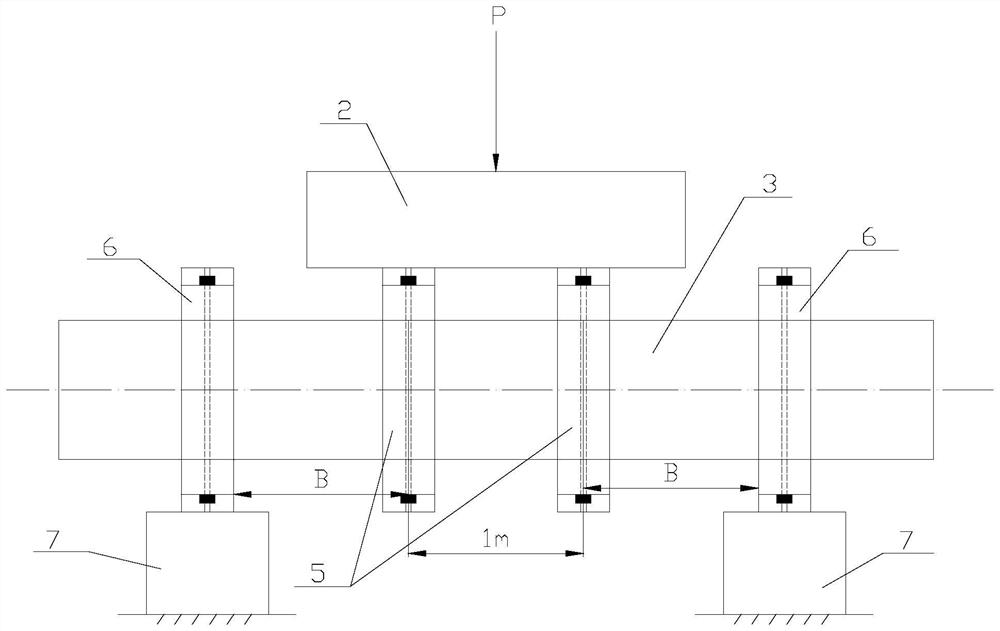 Arrangement structure for PHC tubular pile shear test