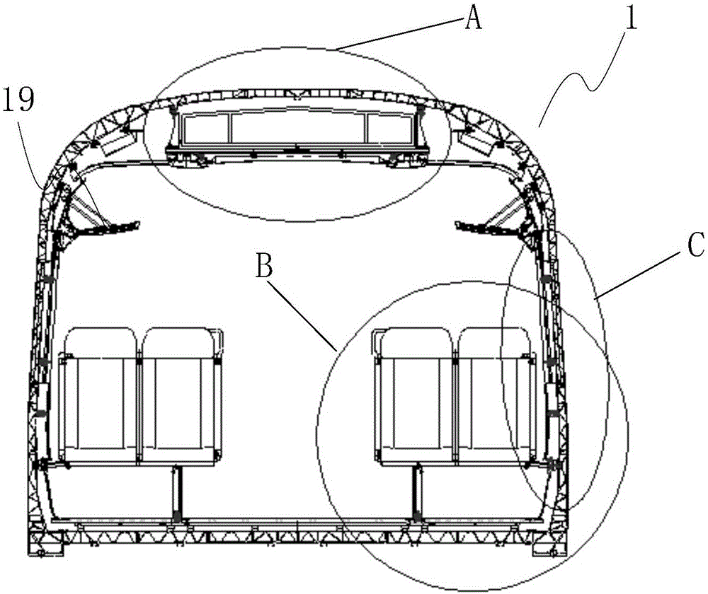 Train carriage and rail vehicle