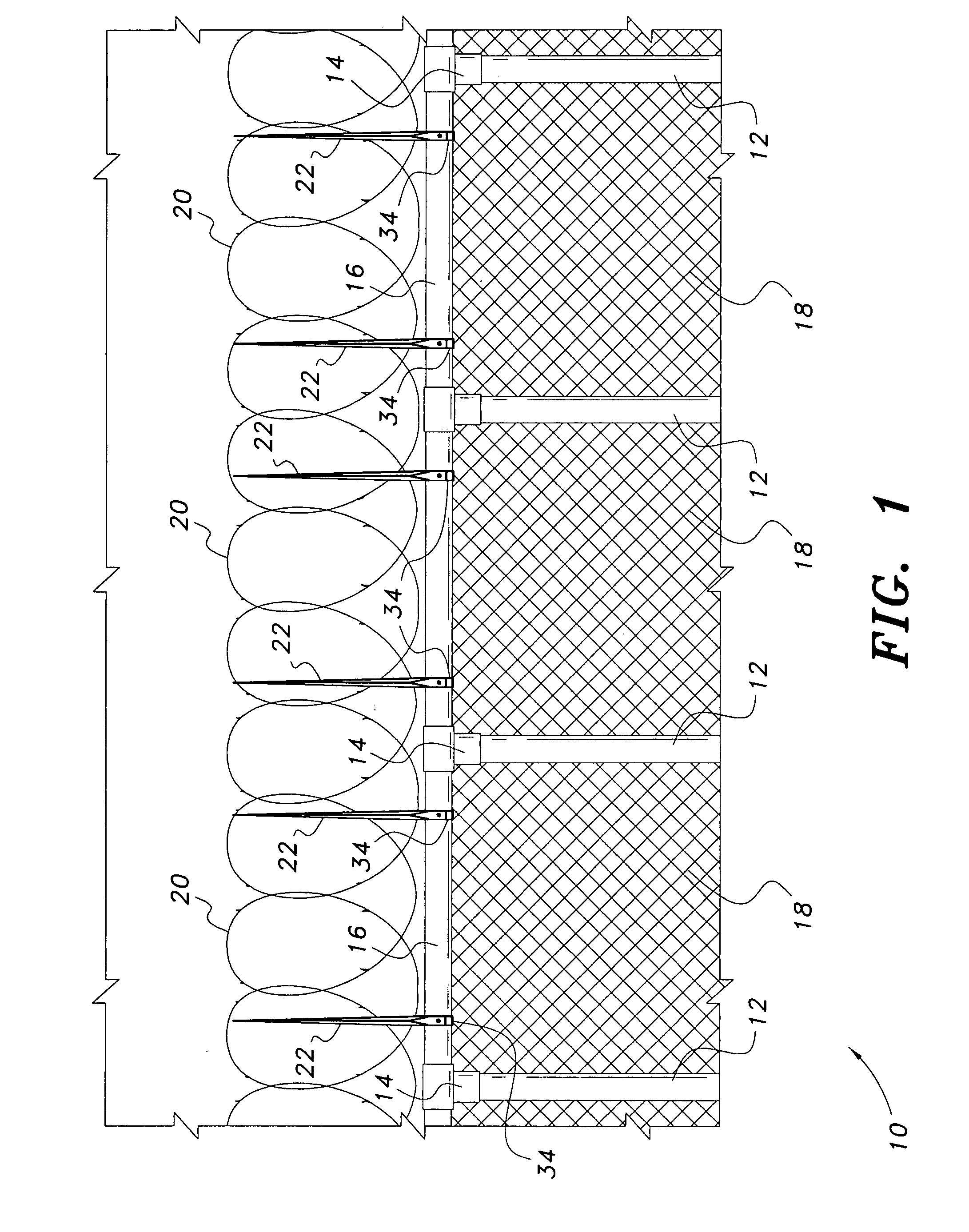 Security fence spike