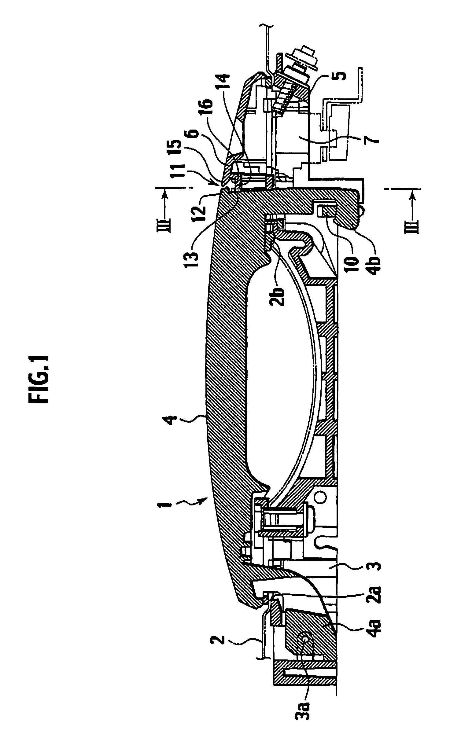 Grip handle type door handle apparatus