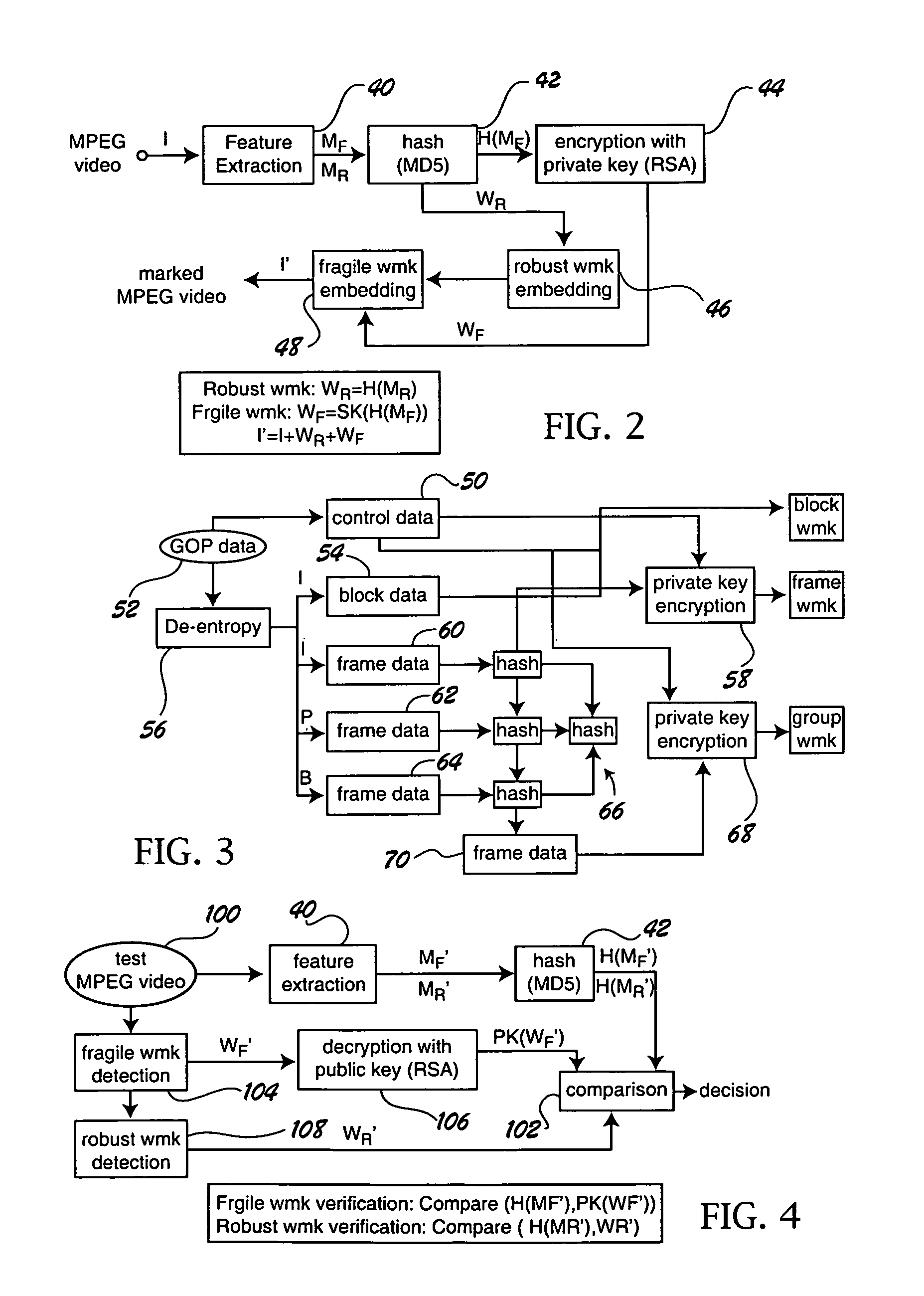 Semi-fragile watermarking system for MPEG video authentication