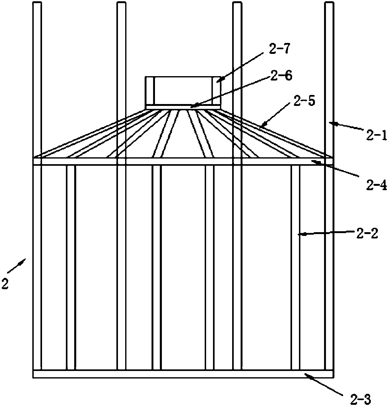 Novel tower-type three-dimensional space vegetable cultivation greenhouse