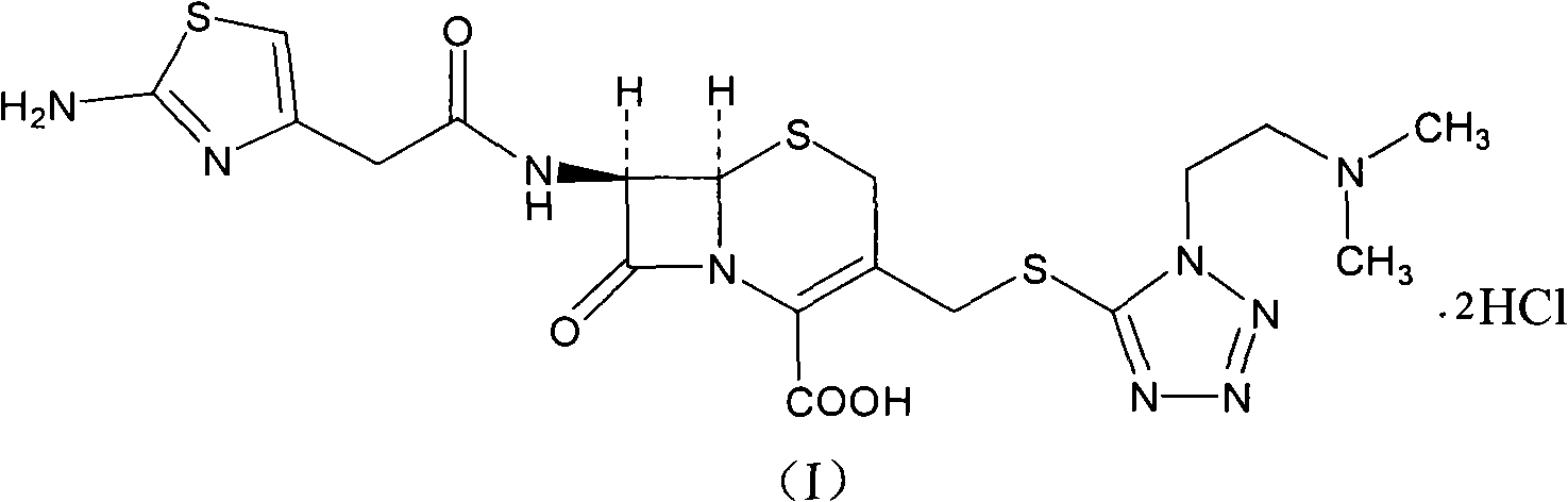 Cefotiam hydrochloride compound in new path