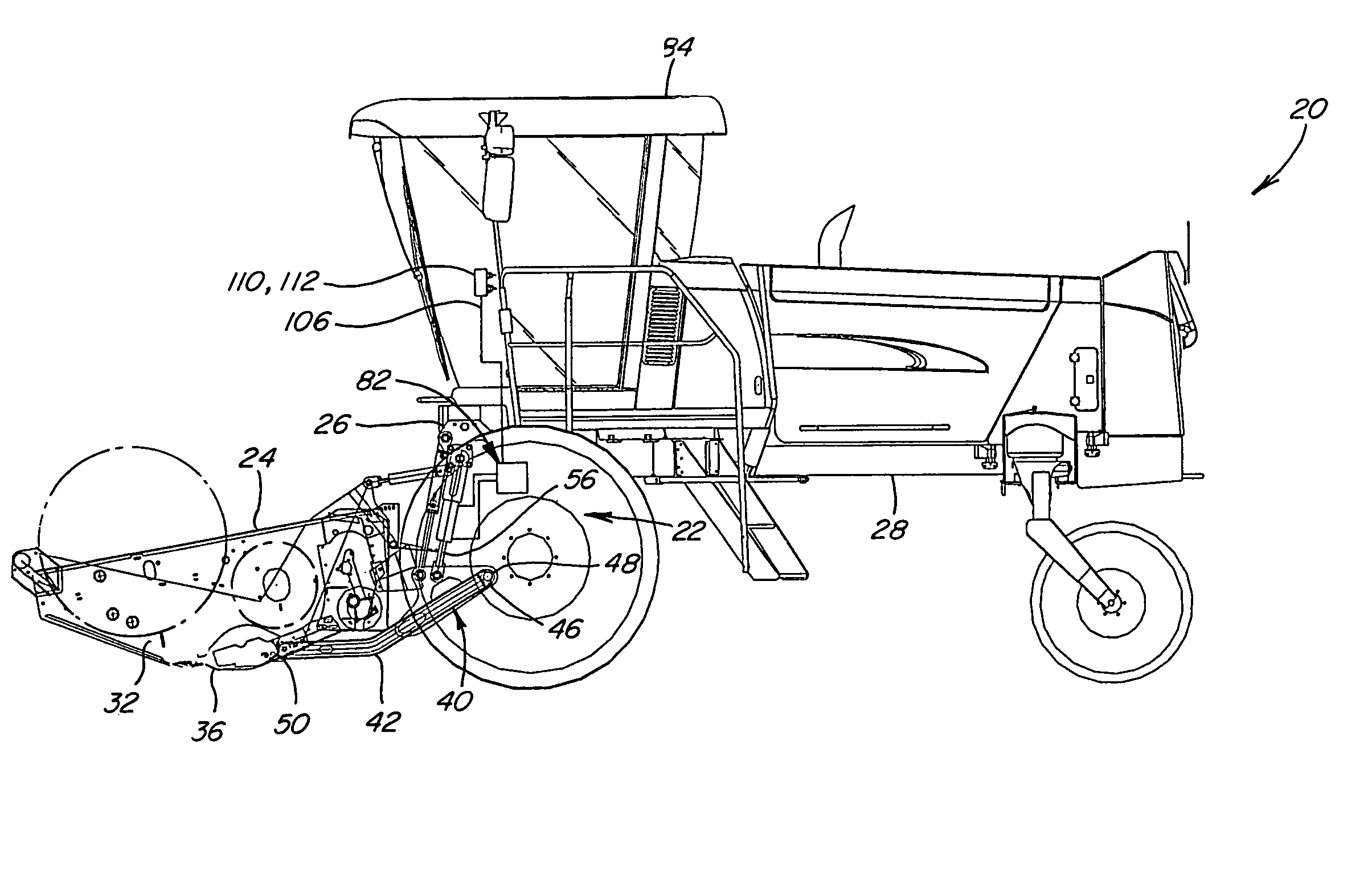 Header height control system and apparatus