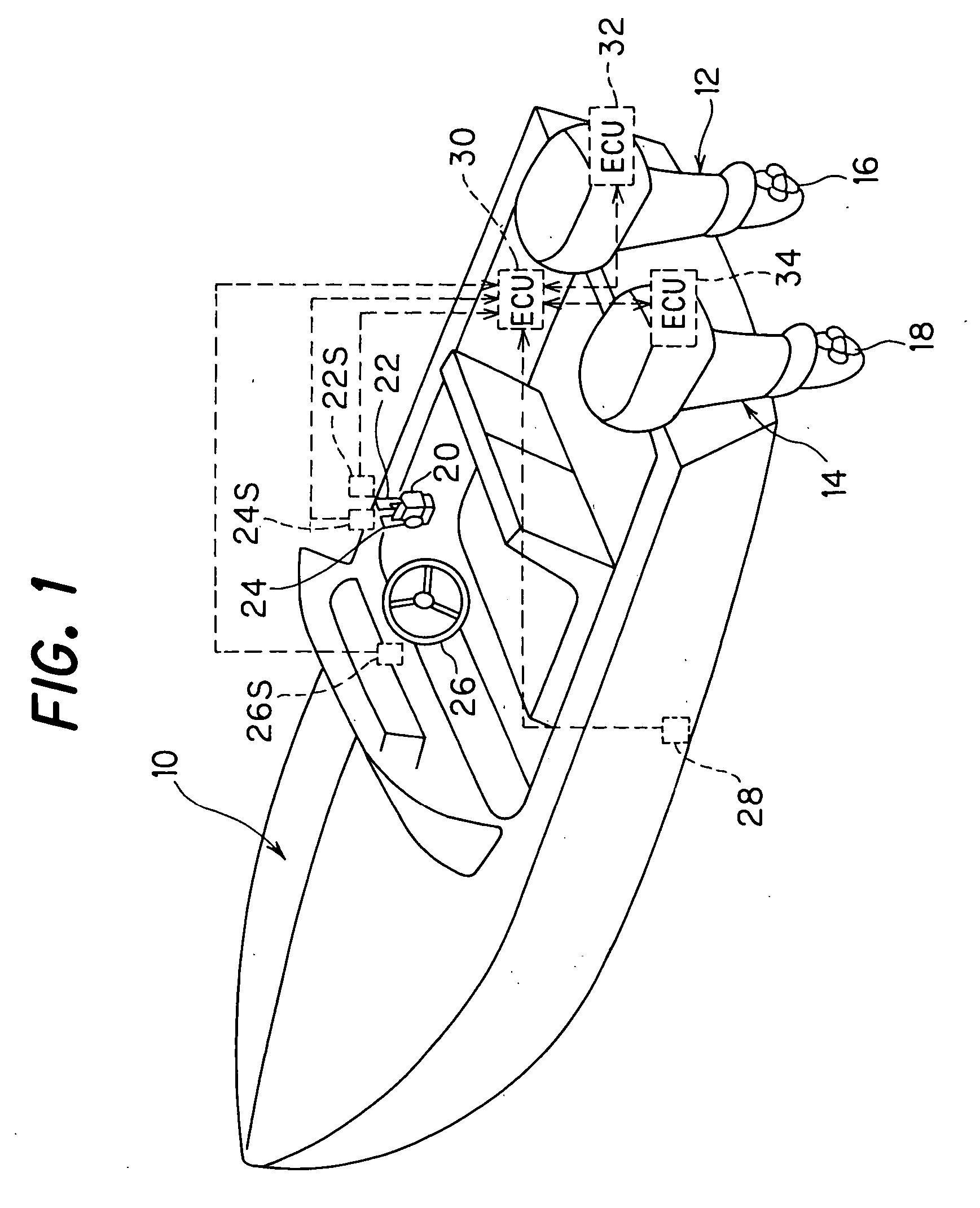 Outboard motor engine speed control system