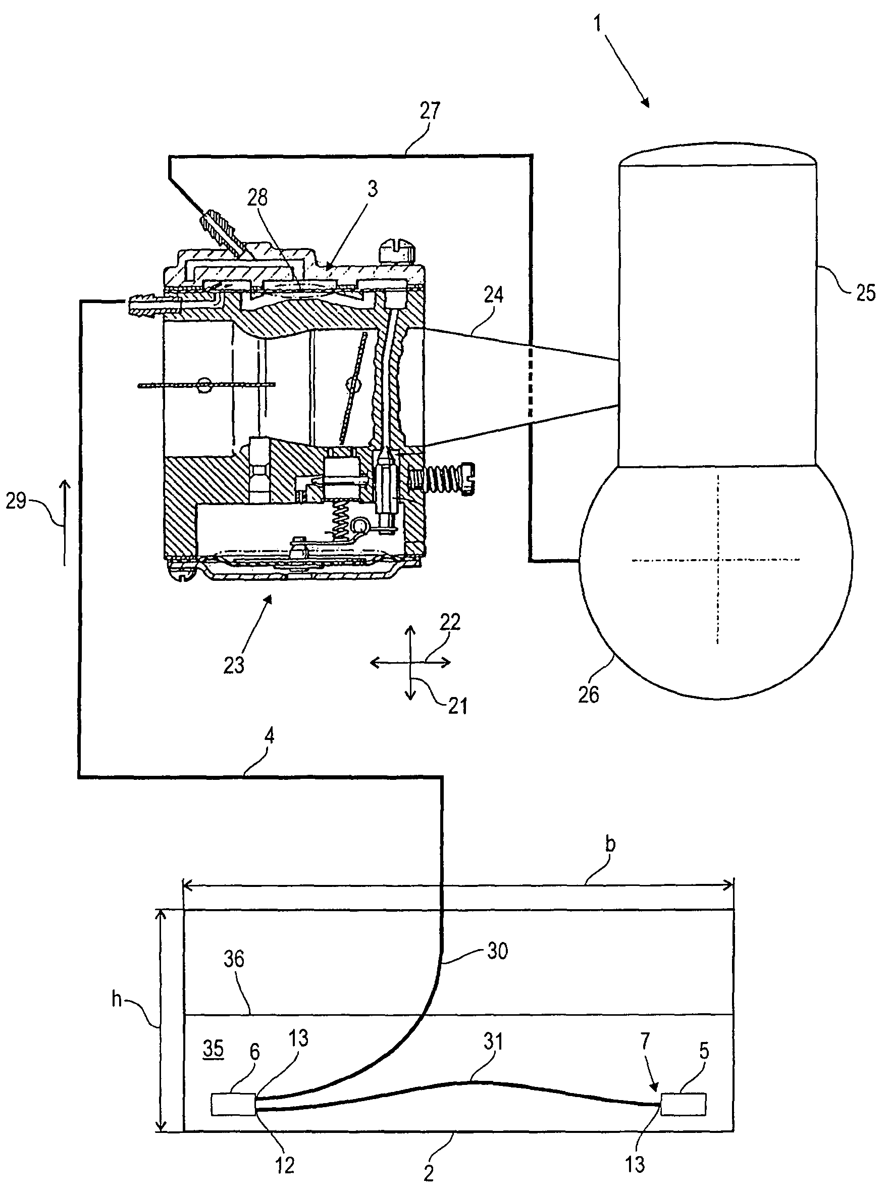 Fuel system of a handheld work apparatus