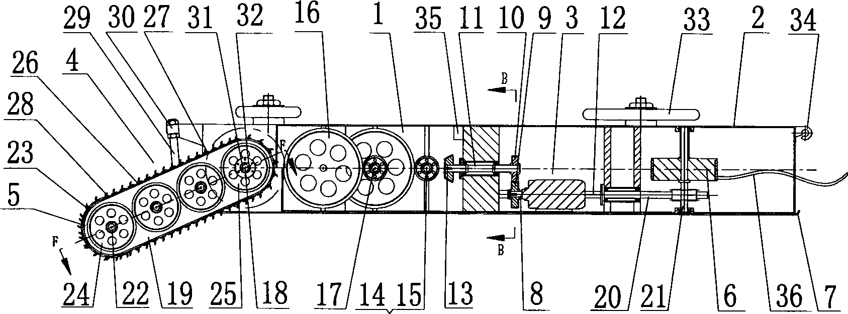 Rocker-type transverse shearer