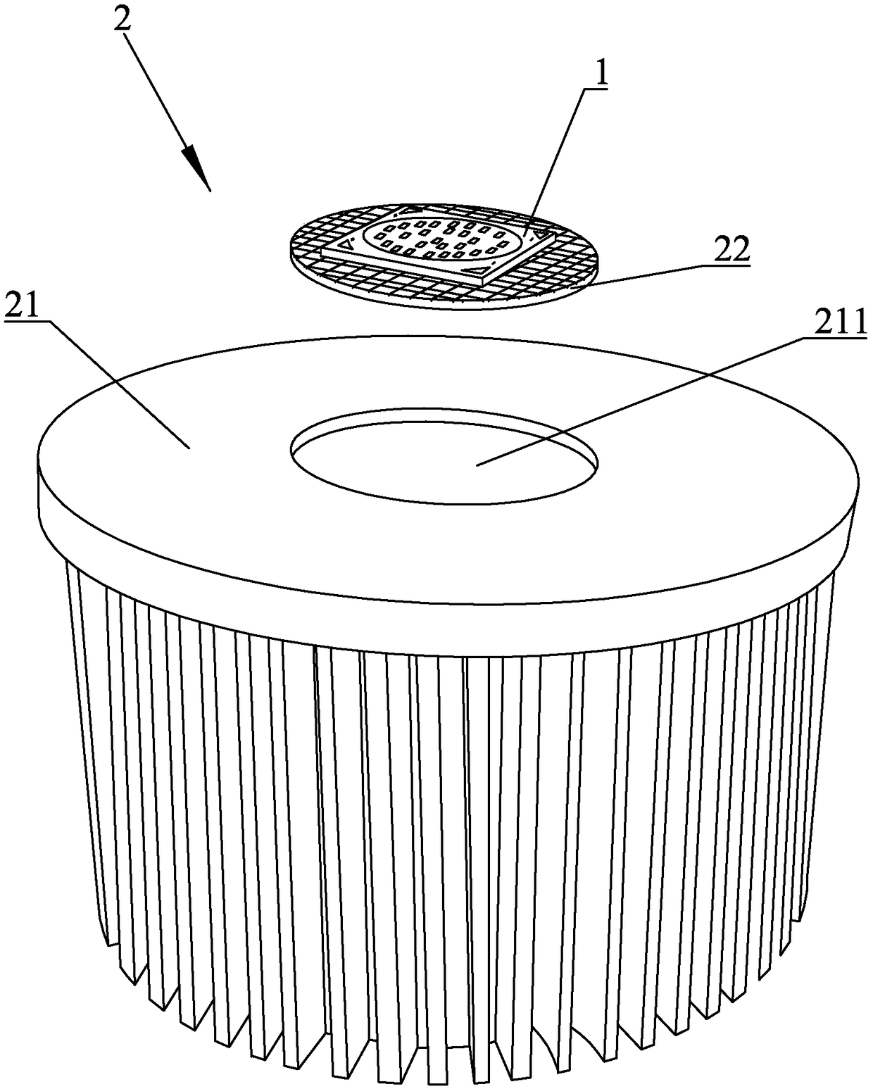 Method of reducing tin soldering voidage between COB (chip on board) and heat-dissipation base