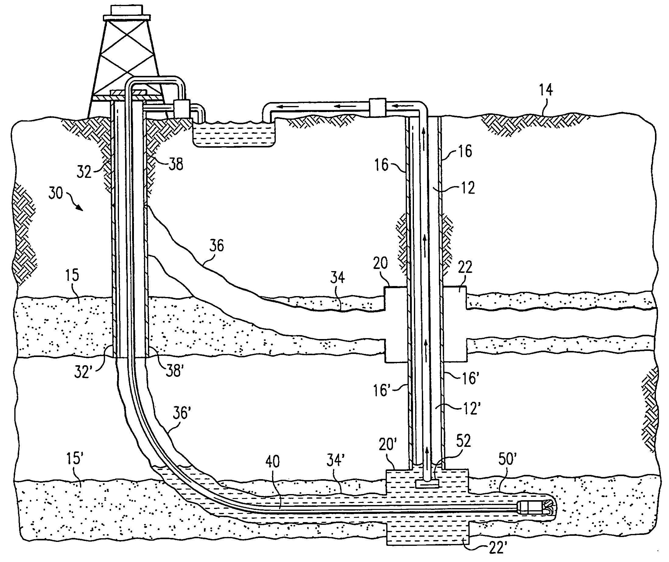 Method and system for accessing subterranean deposits from the surface and tools therefor