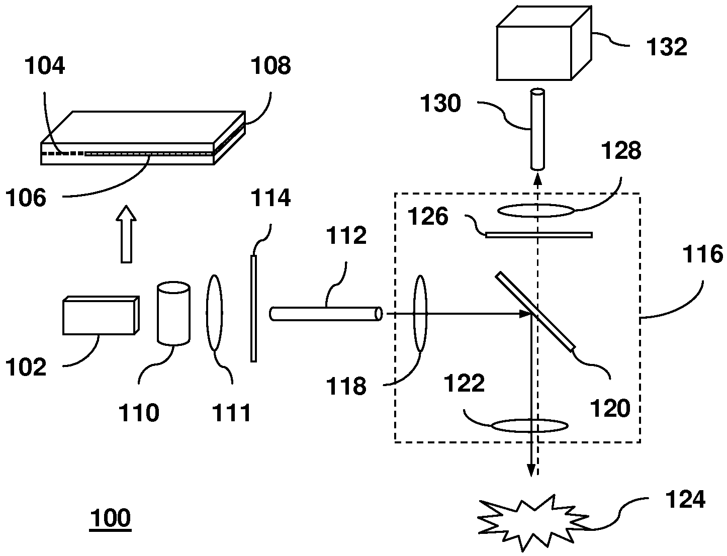 Raman spectroscopic apparatus utilizing internal grating stabilized semiconductor laser with high spectral brightness