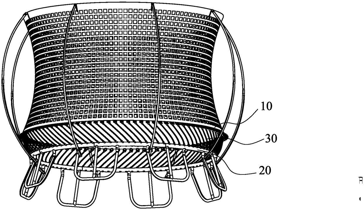 Flexible rods of trampoline