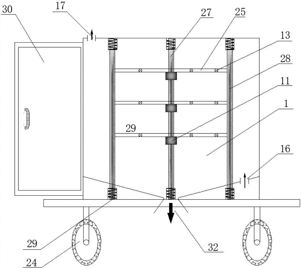 Chinese wolfberry vibration dewatering device and method