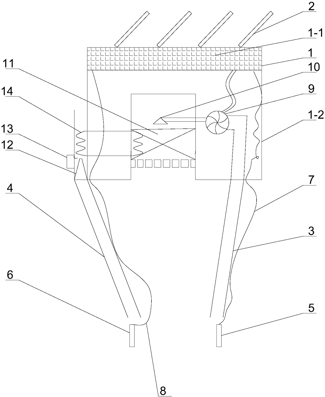 Biological treatment device for river pollutants