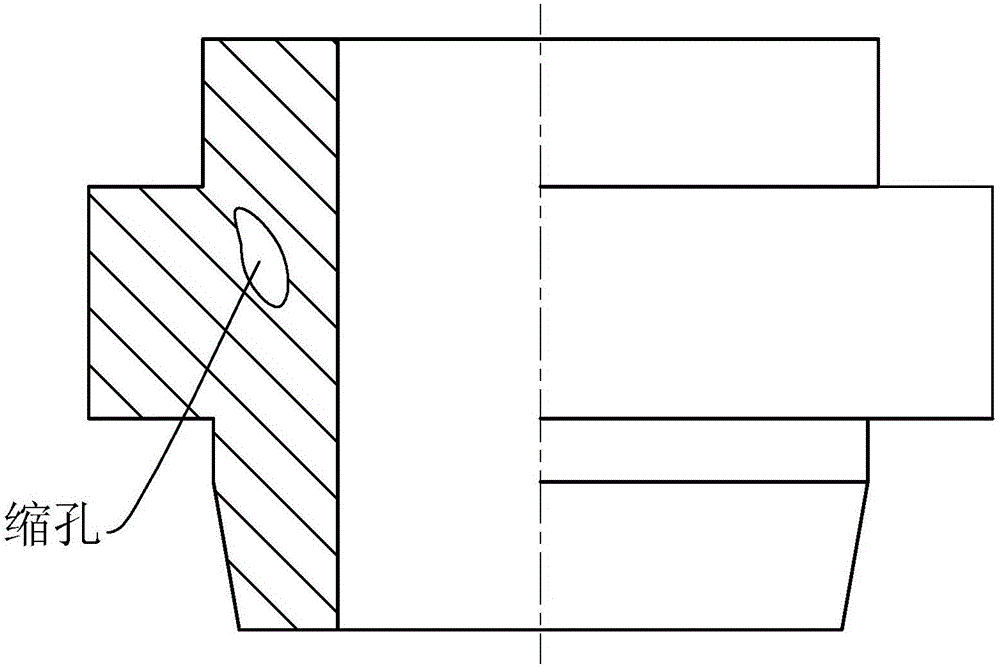 Pouring gate structure for nut casting