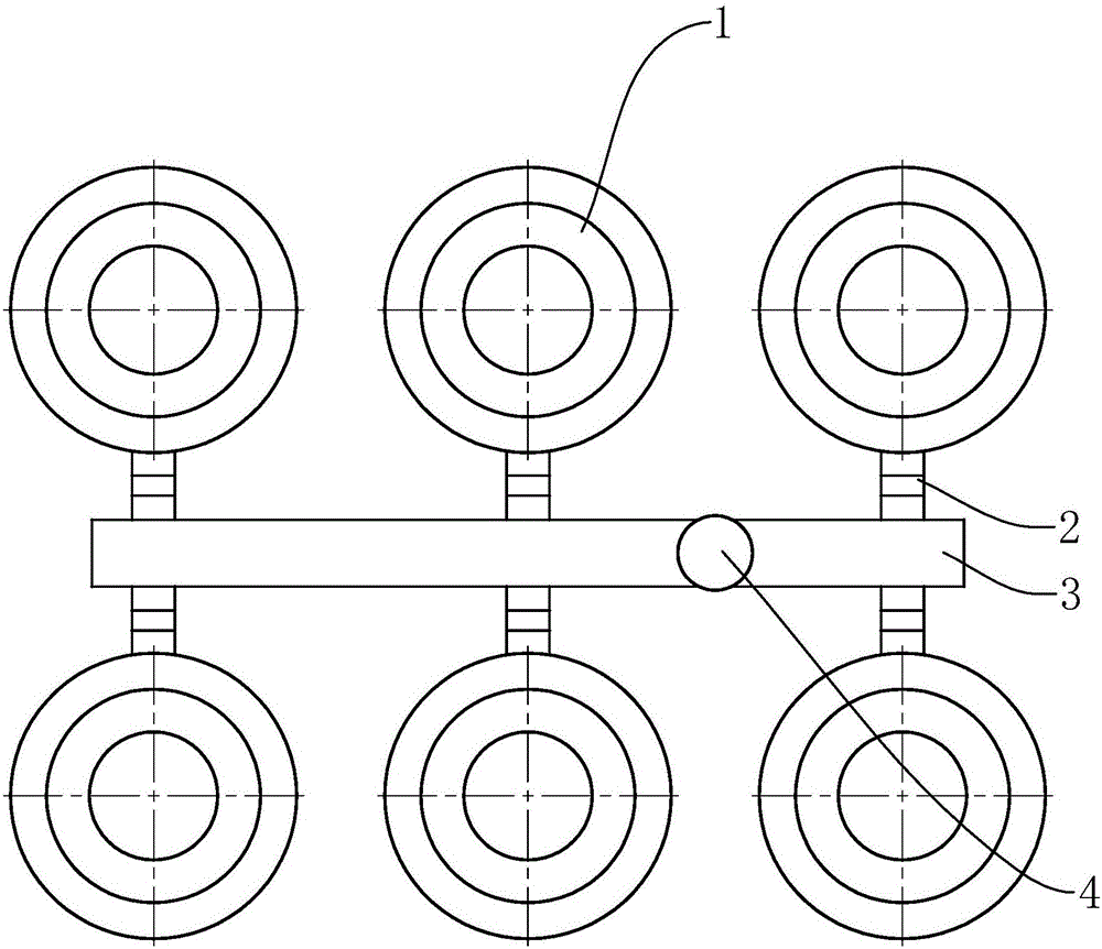 Pouring gate structure for nut casting