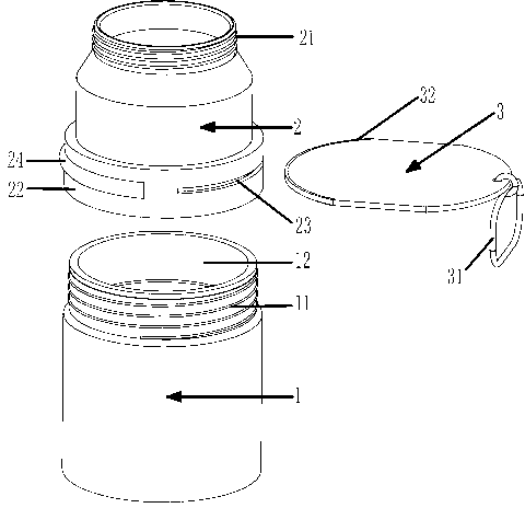 Quick milk preparing component