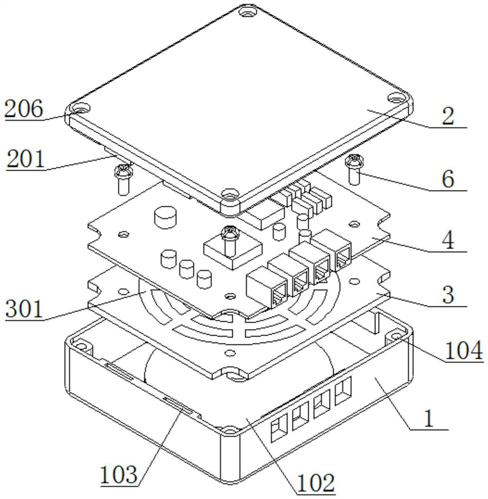 An anti-interference type moisture-proof gateway box