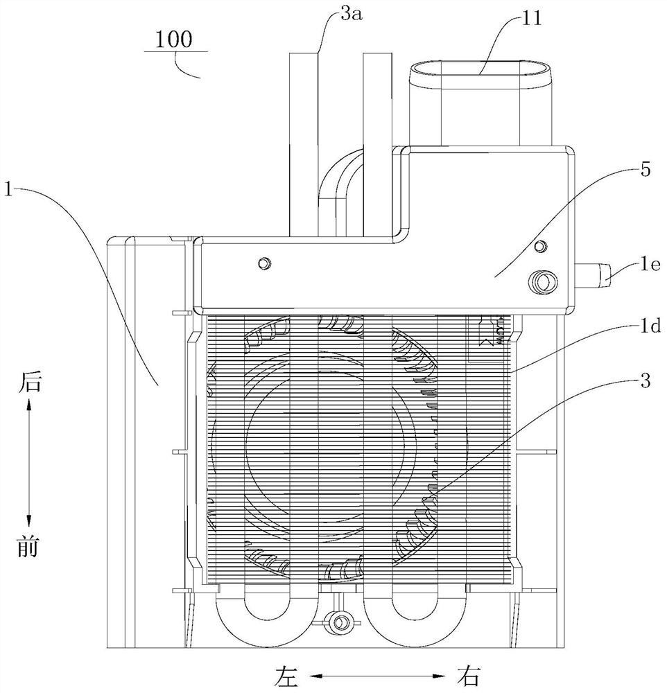 Condensing device of cooking equipment and cooking equipment