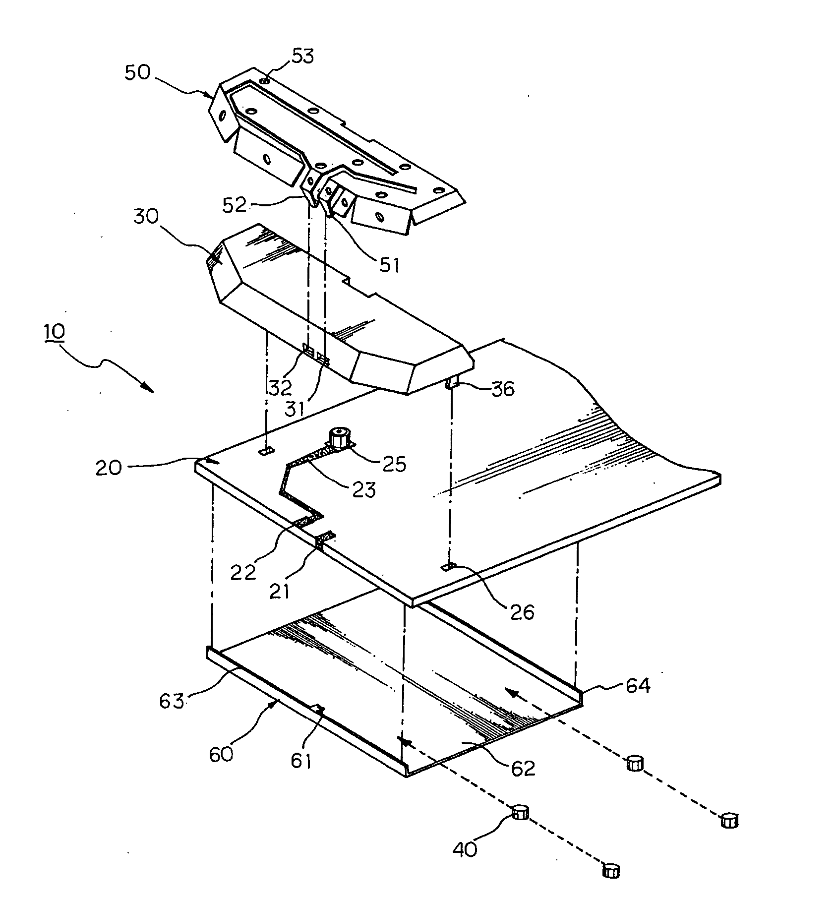 Built-in antenna module for portable wireless terminal