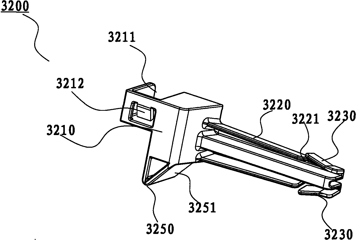 Part for fixing horizontal evaporator of refrigeration equipment