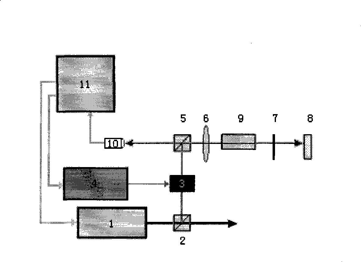 Apparatus and method for locking DDS acousto-optic modulation wavelength