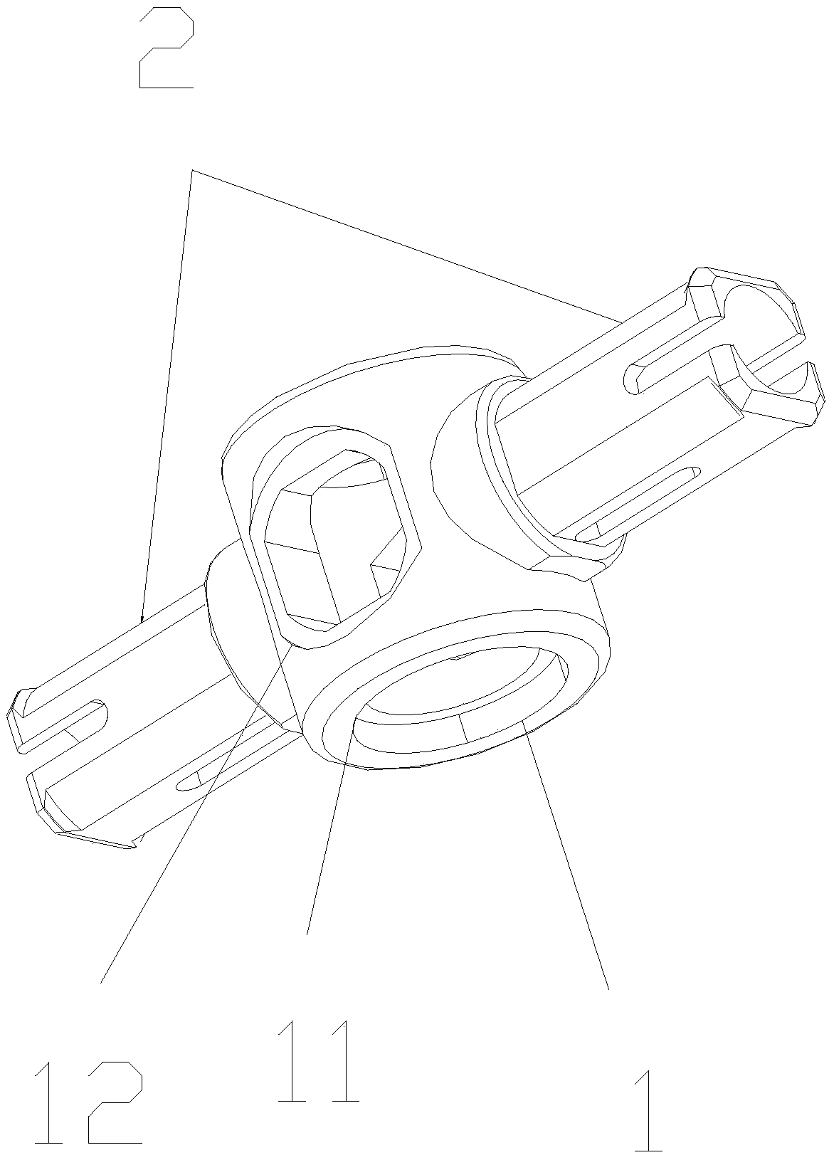 Building block robot straight-line connecting device