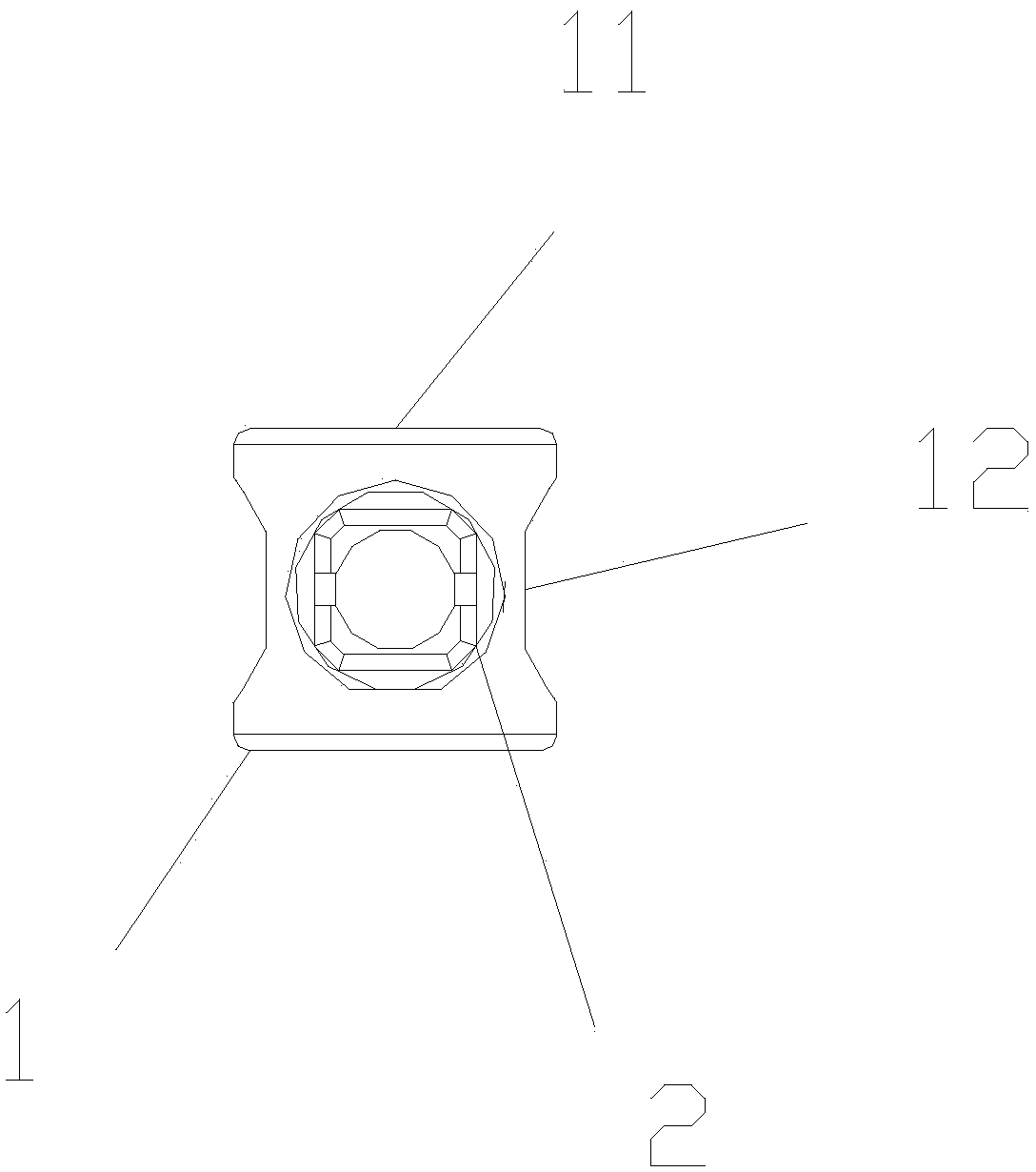 Building block robot straight-line connecting device