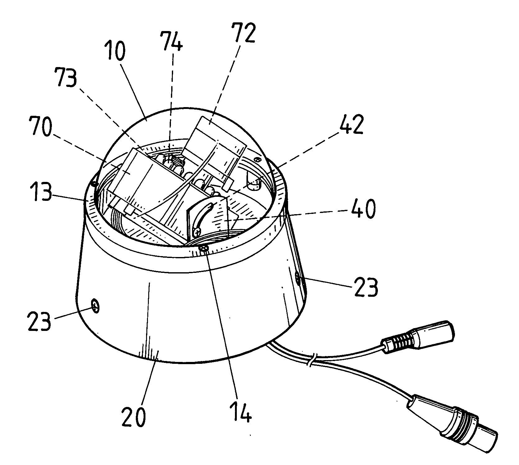 Infrared close-circuit television camera