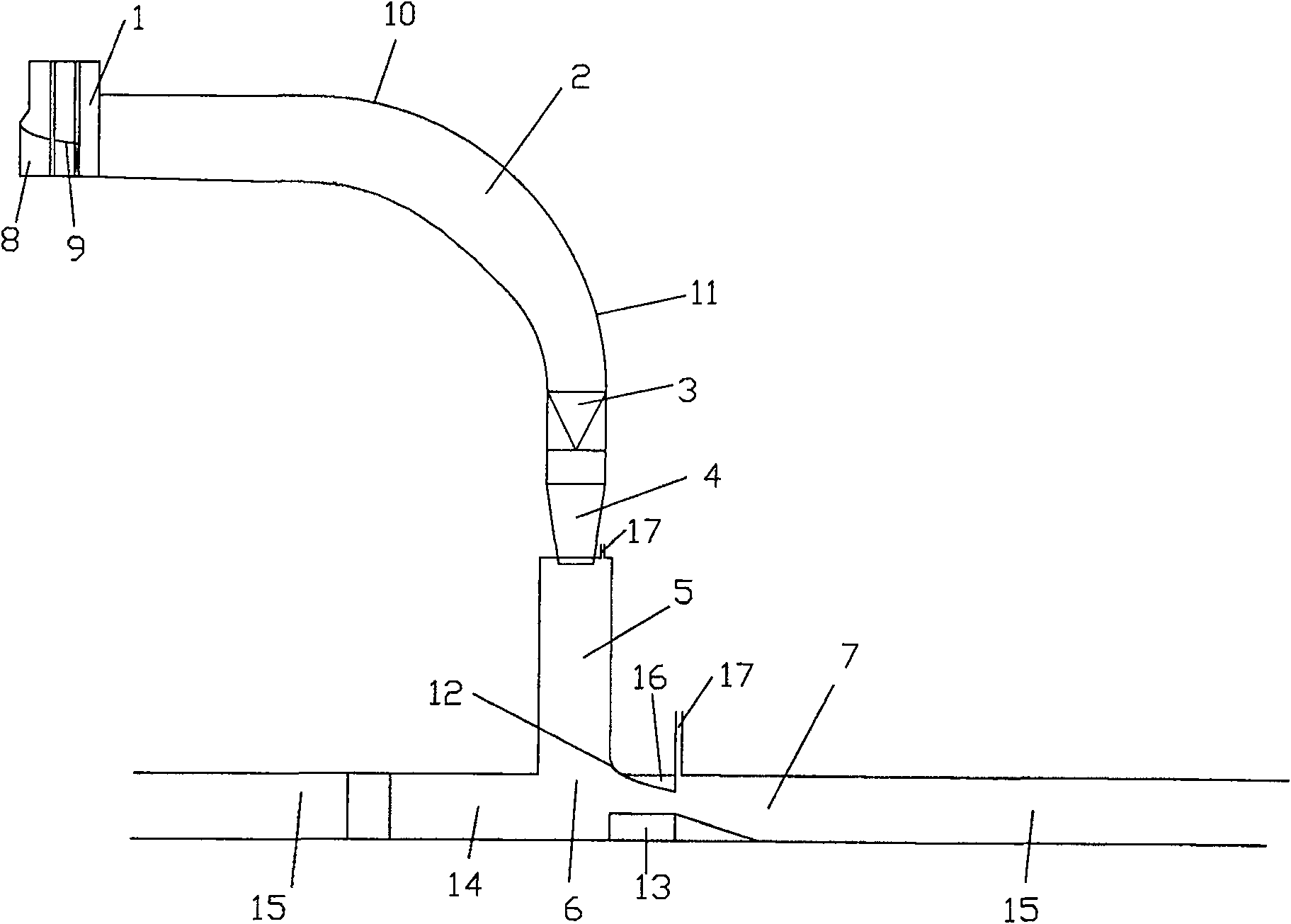 Method for rebuilding guide current hole to jet flow internal energy dissipating drilled shaft flood discharge hole