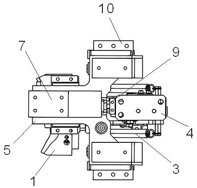 Main bending side pressing buckling mechanism for front cover buckling mold