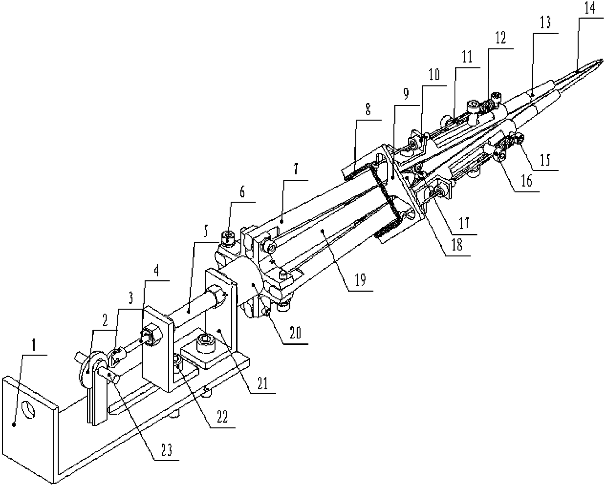 Automatic picking and placing device for plug seedling transplanting