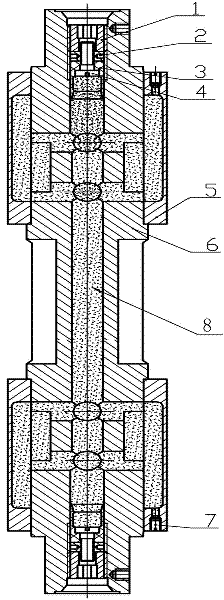 Hydraulic mandrel for grinding end surfaces of slender pipe fittings