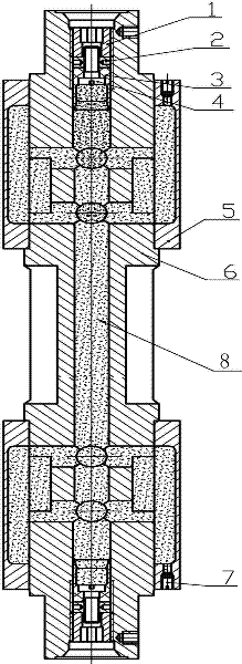 Hydraulic mandrel for grinding end surfaces of slender pipe fittings