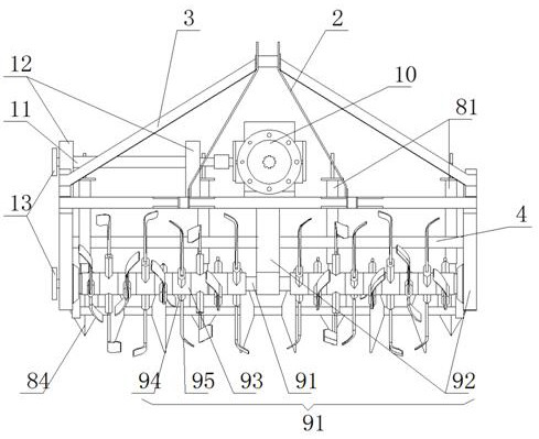 Farmland ditching and ridging device