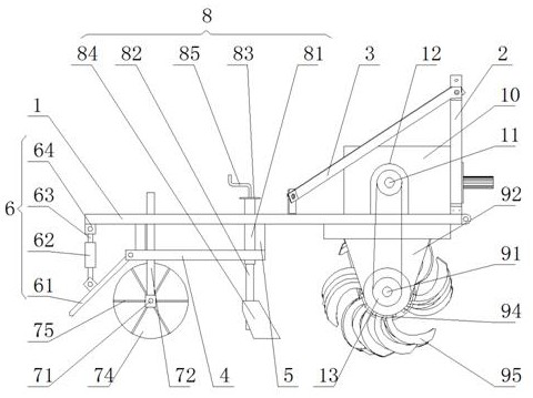 Farmland ditching and ridging device