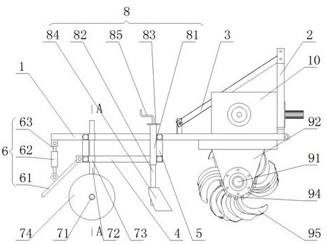 Farmland ditching and ridging device