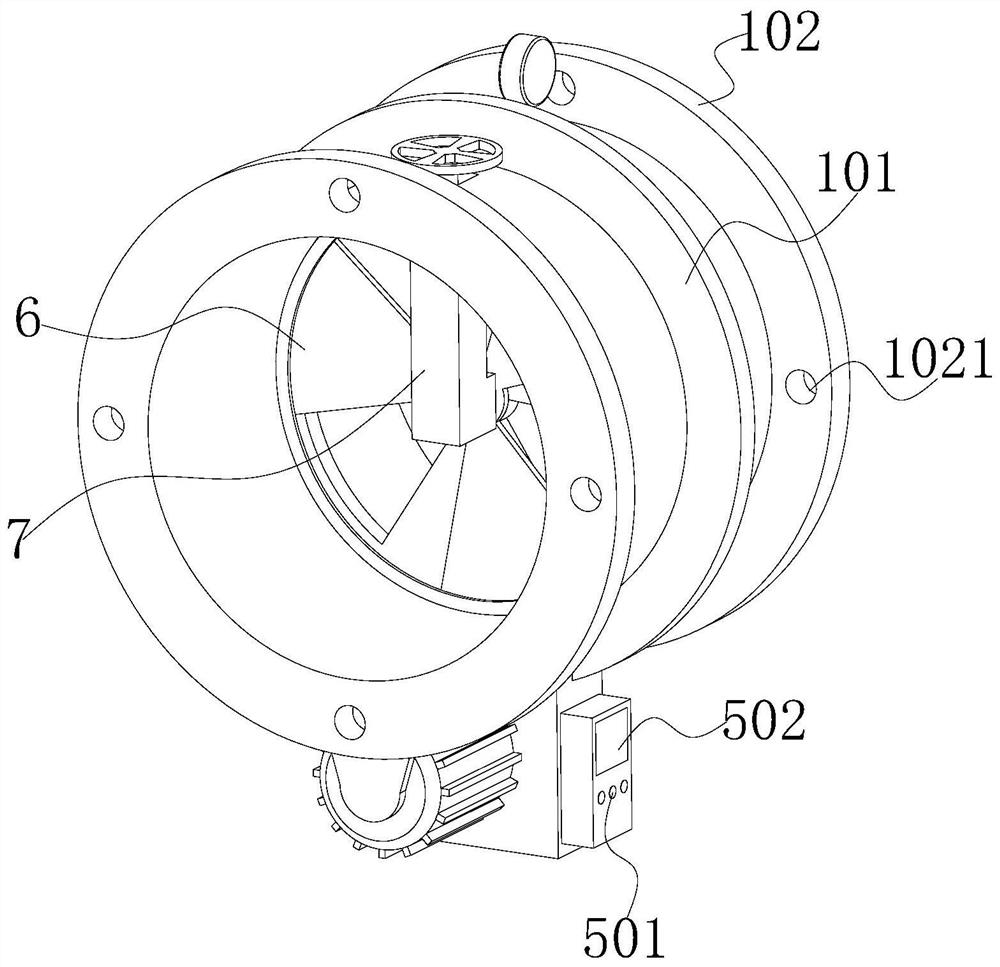 Flow-limiting regulation device for drainage