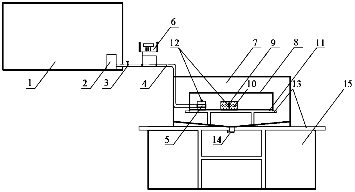 Testing device for monitoring submarine landslide mass transportation process, and test method