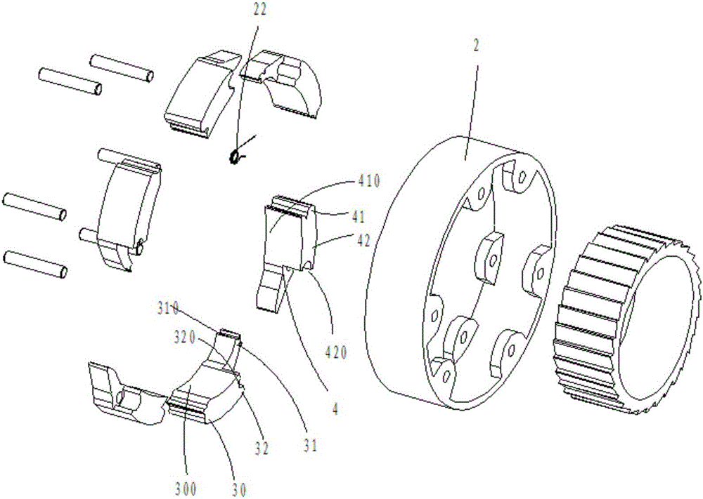 Centrifugal mechanism used for automatic shifting